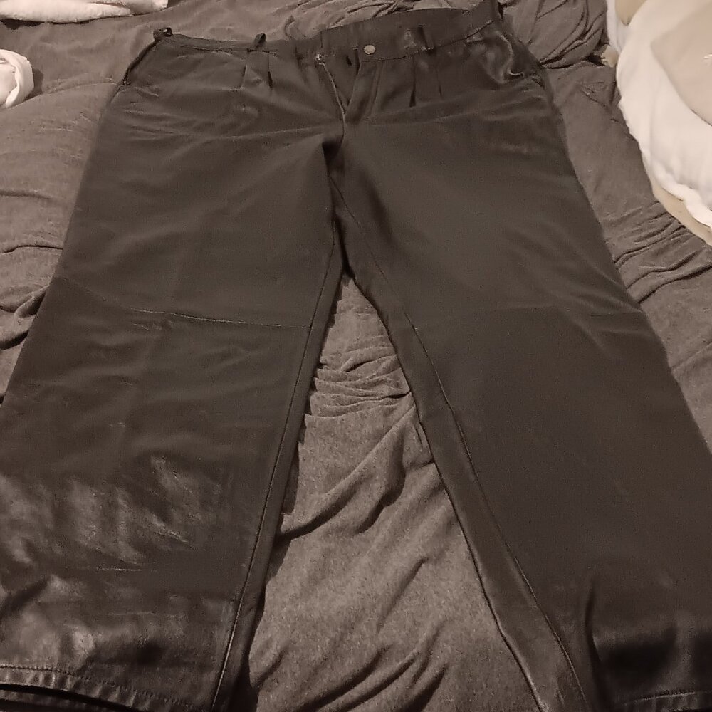 Men's leather dress pants